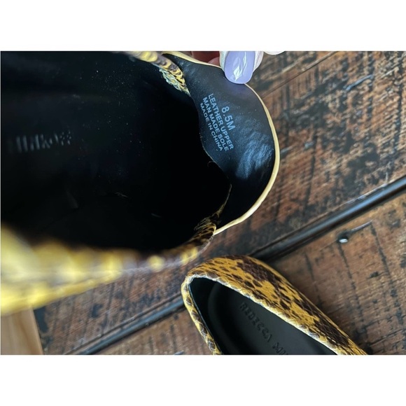 Rebecca Minkov women’s Pacey snake embossed turmeric loafers size 8 1/2 - Picture 8 of 16